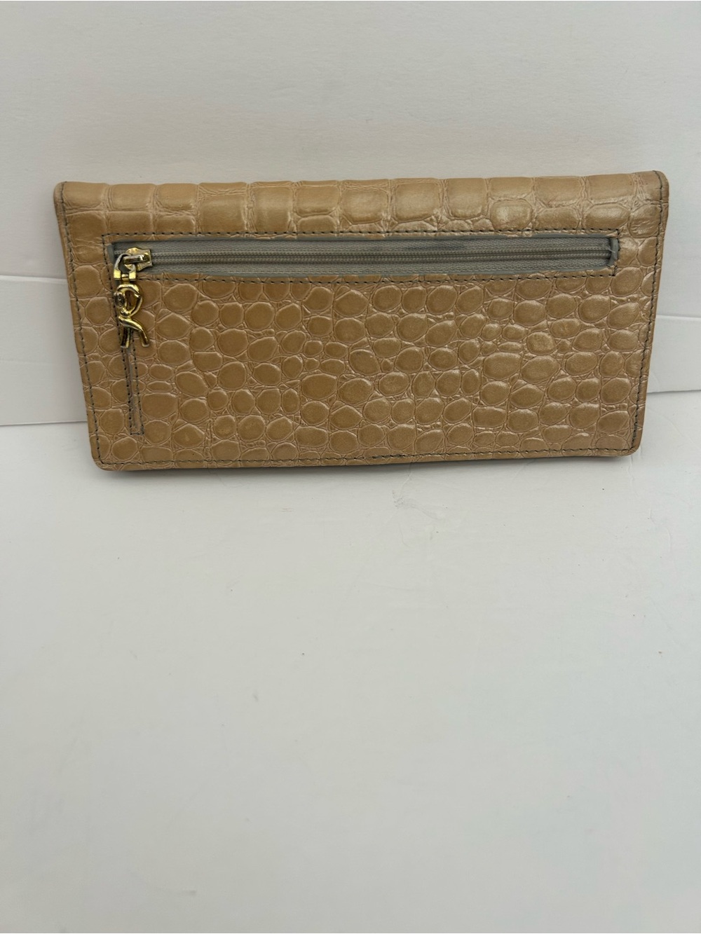 Vintage Roberta di Camerino Croc Embossed Wallet Beige Ivory RC Logo w/ COA - Picture 3 of 11